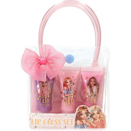Depesche TOPModel Velo Fleur Lipgloss Set in Model Design for Kids 3 Glosses in Pink Shades with Fruity Scents - Maison des fragrances