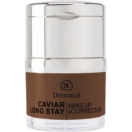 Dermacol 2 - in - 1 Long - Stay Foundation & Concealer with Caviar Dark Chocolate - Maison des fragrances