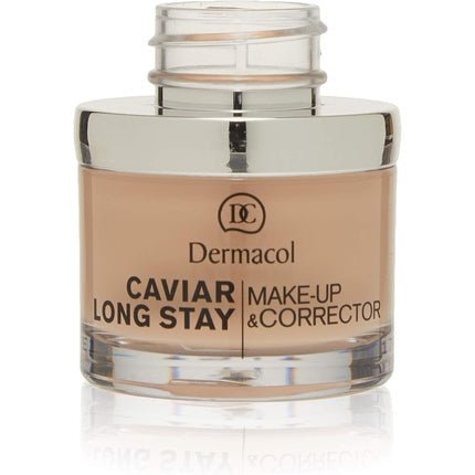Dermacol 2 - in - 1 Long - Stay Foundation & Concealer with Caviar Moisturizing and Mattifying Pale - Maison des fragrances