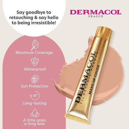 Dermacol Full Coverage Liquid Matte Foundation with SPF 30 30g Shade 210 - Maison des fragrances