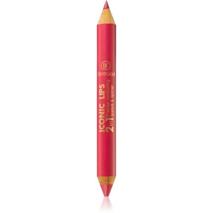 Dermacol Iconic Lips lipstick and lip contour pencil 2 in 1 - Color 04 - Maison des fragrances