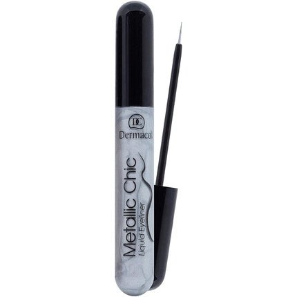 Dermacol Liquid Eyeliner Metallic Chic N.3 Silver - Maison des fragrances