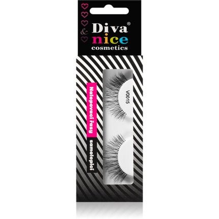Diva & Nice Cosmetics False Eyelashes in Natural Hair No. V0015 - 1 pc - Maison des fragrances