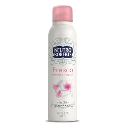 Neutro Roberts Deodorant Fresh Rose Monoi and Freesia Aluminum-Free Stain-Free with Pure Glycerin Oil Deodorant and Dermatologically Tested 48h Déodorant (Déo) Femme 150ml