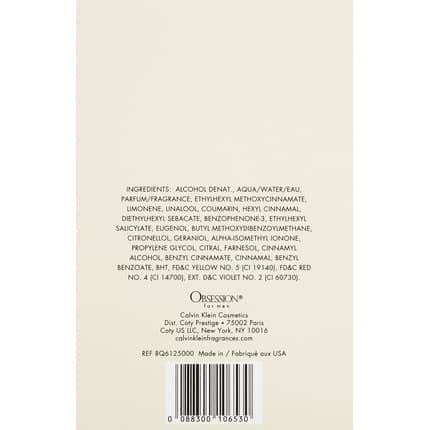 Calvin Klein Obsession After Shave Fragrance (Fragrance) Homme 124ml