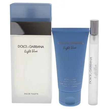 Dolce & Gabbana Light Blue Eau de toilette 100ml + Eau de toilette MINI 10ml + BC 50ml Femme - Maison des fragrances