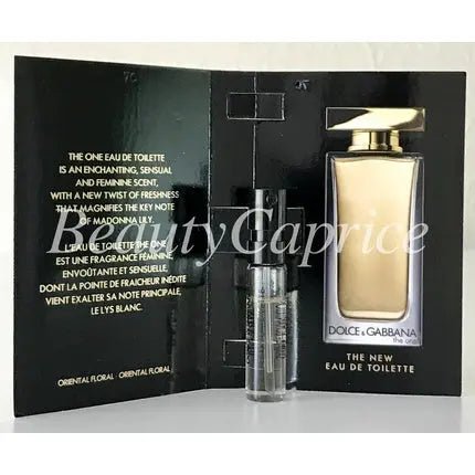 Dolce & Gabbana The One The New D&G Eau de Toilette (EDT) Mixte 1ml - Maison des fragrances