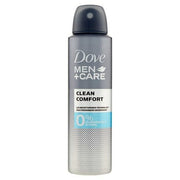 Dove 0% Men Clean Comfort Deodorant Spray 150ml - Maison des fragrances