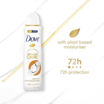 Dove Advanced Care Coconut & Jasmine Flower Scent Anti-perspirant Deodorant Spray with Plant Based Moisturizer 200ml - Maison des fragrances
