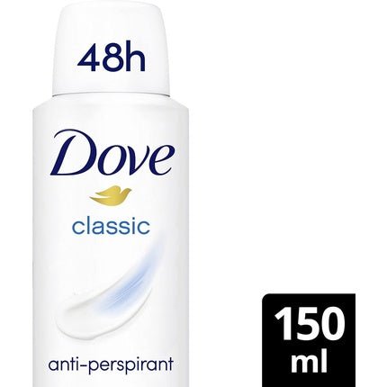 Dove Classic Anti-Perspirant Deodorant Spray with ¼ Moisturizing Cream 150ml - Pack of 6 - Maison des fragrances