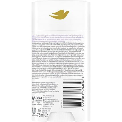 Dove Lavender And Chamomile Unisex Body Stick Deodorant Déodorant (Déo) Mixte 75ml - Maison des fragrances