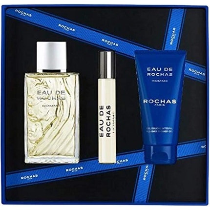 Rochas Eau De Rochas Homme Gift Set: 100ml Eau De Toilette + 100ml Shower Gel + 20ml Eau De Toilette Rochas