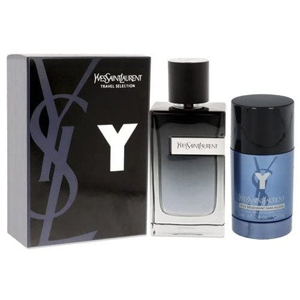 Yves Saint Laurent YSL Y 3.4 Eau de parfum  Spray + 2.5 Deodorant Stick Pour Homme 2 Piece Set 3.40 Fl oz, 1oz équivaut à 30ml Yves Saint Laurent