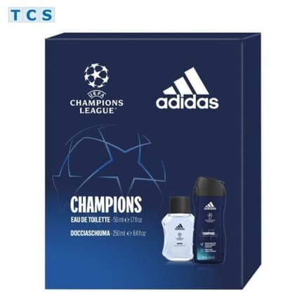 adidas UEFA Champions Gift Set 2in1 Shower Gel Eau de Toilette 50ml Unisexe