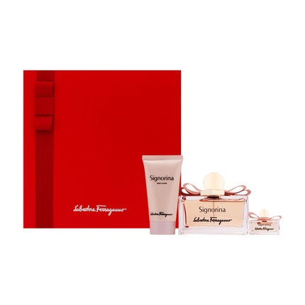 Salvatore Ferragamo Signorina Set Eau De Parfum 100ml and 10ml + Point Lotion 50ml Salvatore Ferragamo