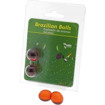 Taloka Brazilian Balls Gel Intimo Strawberries & Champagne 2 Balls ‎Diverty Sex