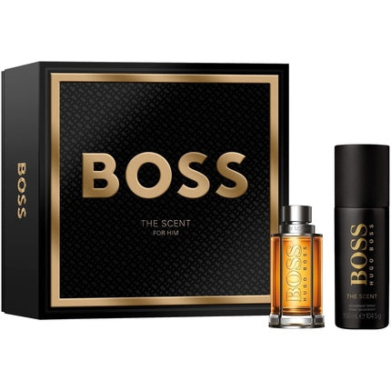 BOSS Men's The Scent Festive Gift Set 50ml Eau de Toilette 150ml Spray Deodorant Hugo Boss