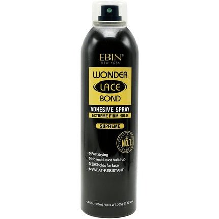 Ebin Wonder Lace Bond Wig Adhesive Spray Supreme 420ml Extreme Firm Hold - Maison des fragrances