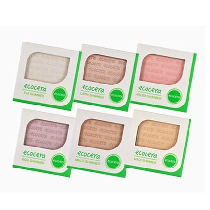 Ecocera Pressed Highlighter Vegan Shimmering Powder Face Makeup Brightener 10g - Maison des fragrances