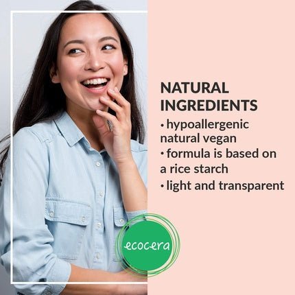 ECOCERA Rice Loose Powder for Oily and Combination Skin Hypoallergenic Translucent Light Powder - Maison des fragrances