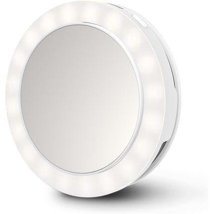 Ecomed by Medisana CM20 - E Selfie Mirror with LED Light Cosmetic Mirror for On - the - Go Suitable for Smartphone Handy Laptop and Tablet Small and Light for Handbag - Maison des fragrances