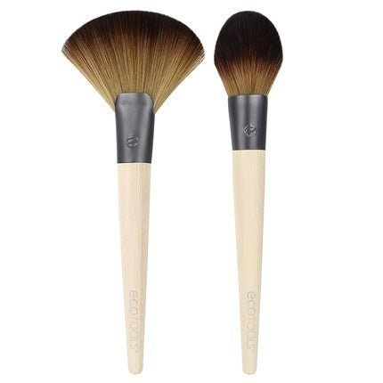EcoTools Define & Highlight Duo Makeup Brush Set for Powder, Bronzer, & Highlighter - 2 Count - Maison des fragrances