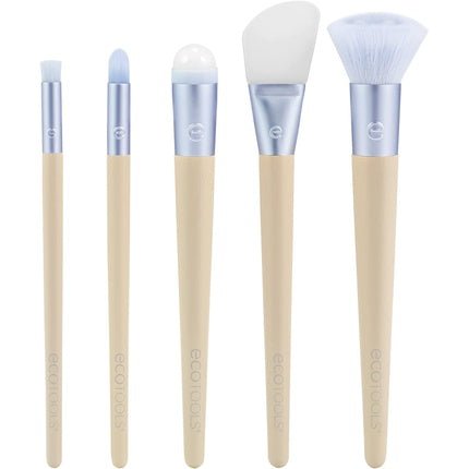 EcoTools Elements Limited Edition Hydro - Flow Skincare & Makeup Application Brush Kit 5 Piece Brush Set Blue - Maison des fragrances