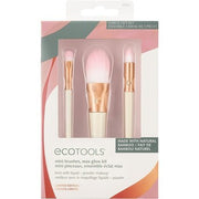 EcoTools Limited Edition Mini Max Glow Makeup Brush Kit for Powder, Liquids, and Creams - 3 Piece Gift Set - Maison des fragrances