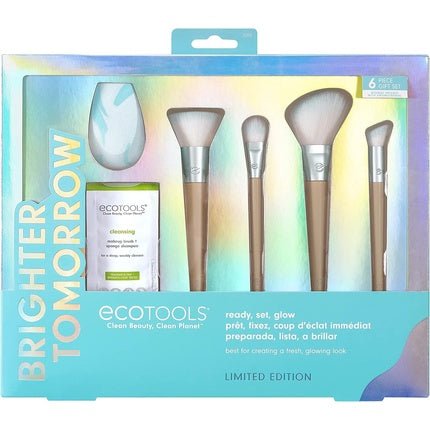 EcoTools Limited Edition Ready Set Glow Makeup Accessory and Care Kit 6 Piece Gift Set - Maison des fragrances