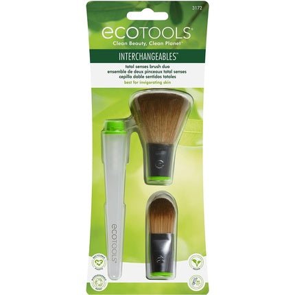 EcoTools Total Senses Foundation Brush Duo Interchangeables Makeup Brush with Aromatherapy - Maison des fragrances