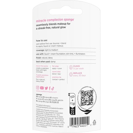 Real Techniques Sunrise To Sunset Miracle Complexion Sponge 1 Count Pink