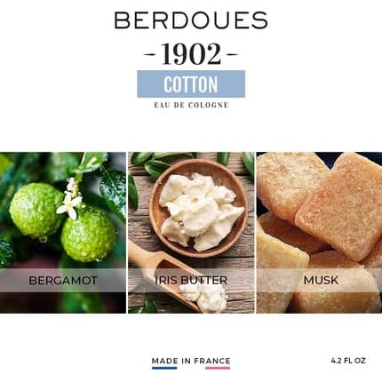Berdoues 1902 Cotton Eau de Cologne Room and Linen Spray 4.2 Fl.oz, 1oz is equivalent to 30ml