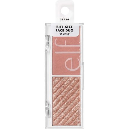 e.l.f. Bite - Size Face Duo Highlighter Bronzer and Blush Palette Lychee 0.049 Oz (1.4g) - Maison des fragrances