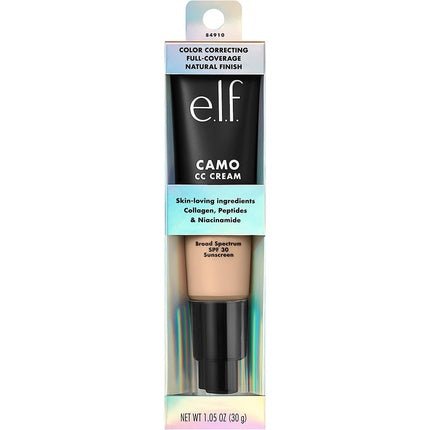 e.l.f. Camo CC Cream Colour Correcting Full Coverage Foundation with SPF 30 Fair 120 N 1.05 Oz (30g) - Maison des fragrances