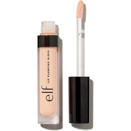 e.l.f Lip Plumping Gloss Hydrating Nourishing Invigorating High - Shine Plumps Volumizes Cools Soothes Peach Bellini Shimmer 0.09oz - Maison des fragrances