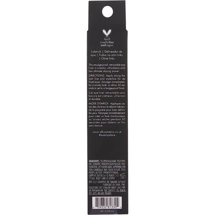 e.l.f. No Budge Retractable Eyeliner Creamy Ultra - Pigmented Waterproof Creates Bold Defined Lines Black 0.006 Oz - Maison des fragrances