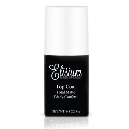 Elisium Top Coat Total Matte Black Confetti - 9g - Maison des fragrances