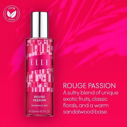 Elle Rouge Passion Fragrance Spray 250ml - Maison des fragrances