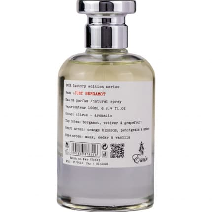 Emir Just Bergamot Factory Edition Eau de Parfum (EDP) Mixte 100ml - Maison des fragrances