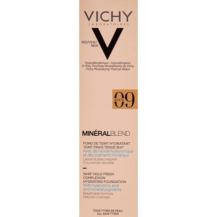 Vichy Mineralblend Hydrating Fluid Foundation 09 Agate  Makeup 30ml