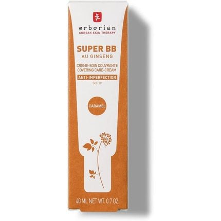 Erborian Super BB Cream with Ginseng Full Coverage BB Cream for Acne Prone Skin Caramel 40ml - Maison des fragrances