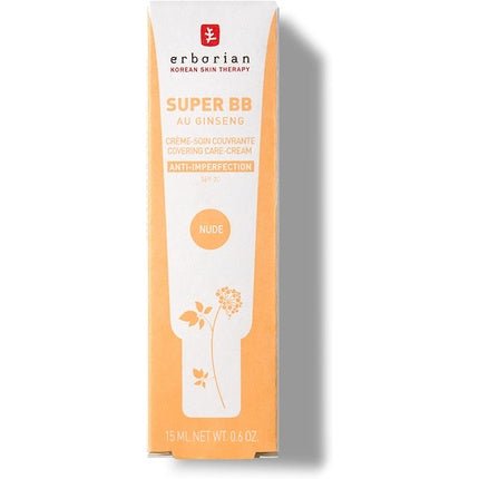 Erborian Super BB Cream with Ginseng Full Coverage BB Cream for Acne Prone Skin Nude 15ml - Maison des fragrances