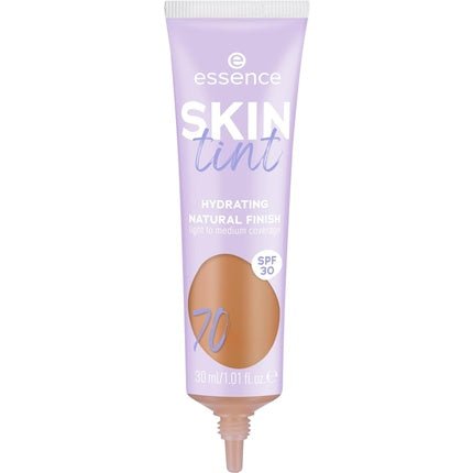 Essence SKIN Tint Makeup No. 70 Brown Moisturizing Natural Vegan Oil - Free UVA and UVB Filter SPF 30 Fragrance - Free 30ml - Maison des fragrances
