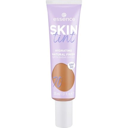 Essence SKIN Tint Makeup No. 70 Brown Moisturizing Natural Vegan Oil - Free UVA and UVB Filter SPF 30 Fragrance - Free 30ml - Maison des fragrances