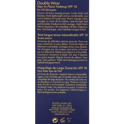 Estee Lauder Double Wear Fluid Stay in Place Makeup 4N2 Spiced Sand - Maison des fragrances