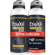 Etiaxil Deodorant Anti-Perspirant 48h Control Aerosol - Pack of 2 Déodorant (Déo) Homme 150ml - Maison des fragrances