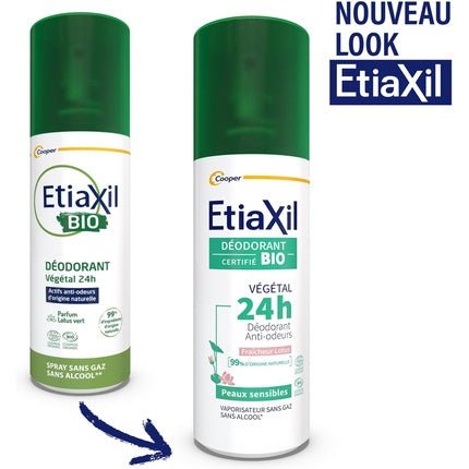 Etiaxil Vegetable Deodorant 24h Organic - Pack of 2 Déodorant (Déo) Mixte 100ml - Maison des fragrances