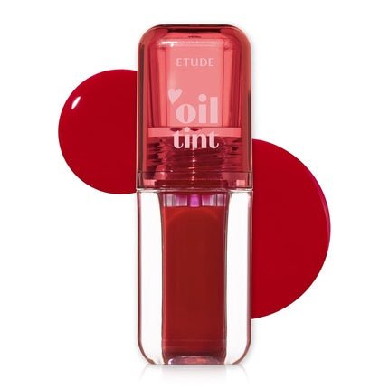 ETUDE Dear Darling Oil Tint 1 Real Cherry 4.2g High Moisturizing and Strong Hydrating Lip Oil Lip Gloss Smooth and Moist Lips Non - Sticky Lip Oil Tint For Dry Lips K - beauty - Maison des fragrances