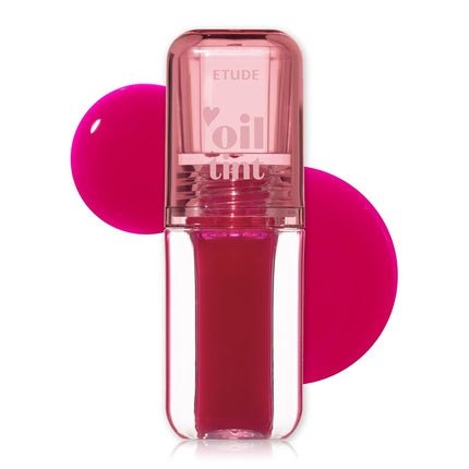 ETUDE Dear Darling Oil Tint 3 Neon Pink 4.2g High Moisturizing and Strong Hydrating Lip Oil Lip Gloss Smooth and Moist Lips Non - Sticky Lip Oil Tint For Dry Lips K - beauty - Maison des fragrances