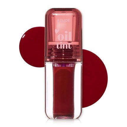 ETUDE Dear Darling Oil Tint Plum Berry 4.2g High Moisturizing and Strong Hydrating Lip Oil Lip Gloss Smooth and Moist Lips Non - Sticky Lip Oil Tint For Dry Lips K - beauty - Maison des fragrances